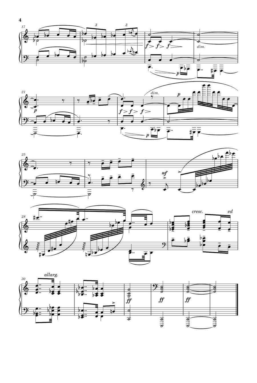 Five pieces for piano 