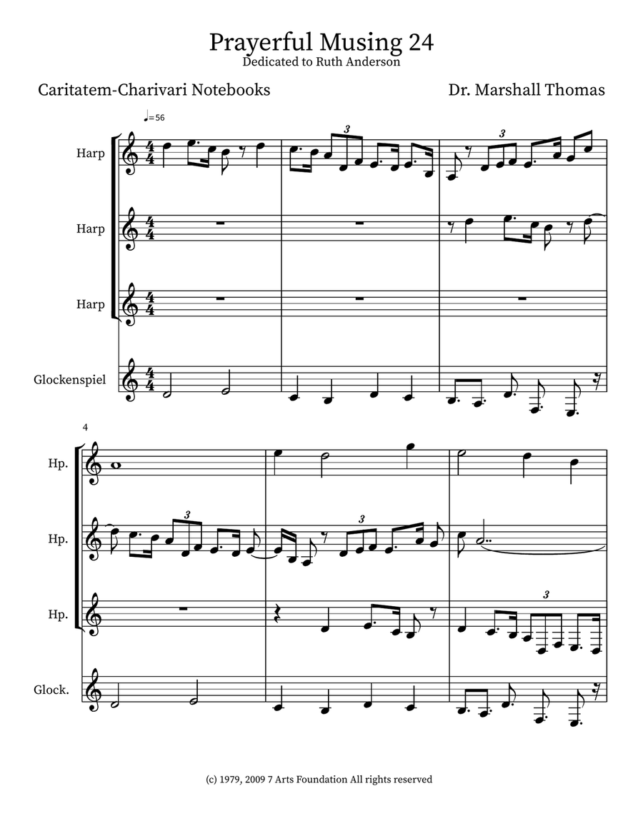 Prayerful Musing 24 Prayerful Musing 24 Small Ensemble scores gallery preview page 1