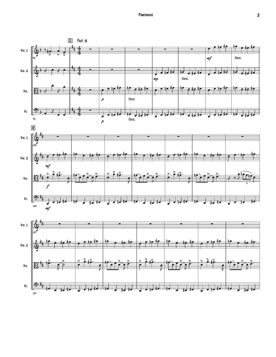 Powerhouse Powerhouse String Quartet scores gallery preview page 5