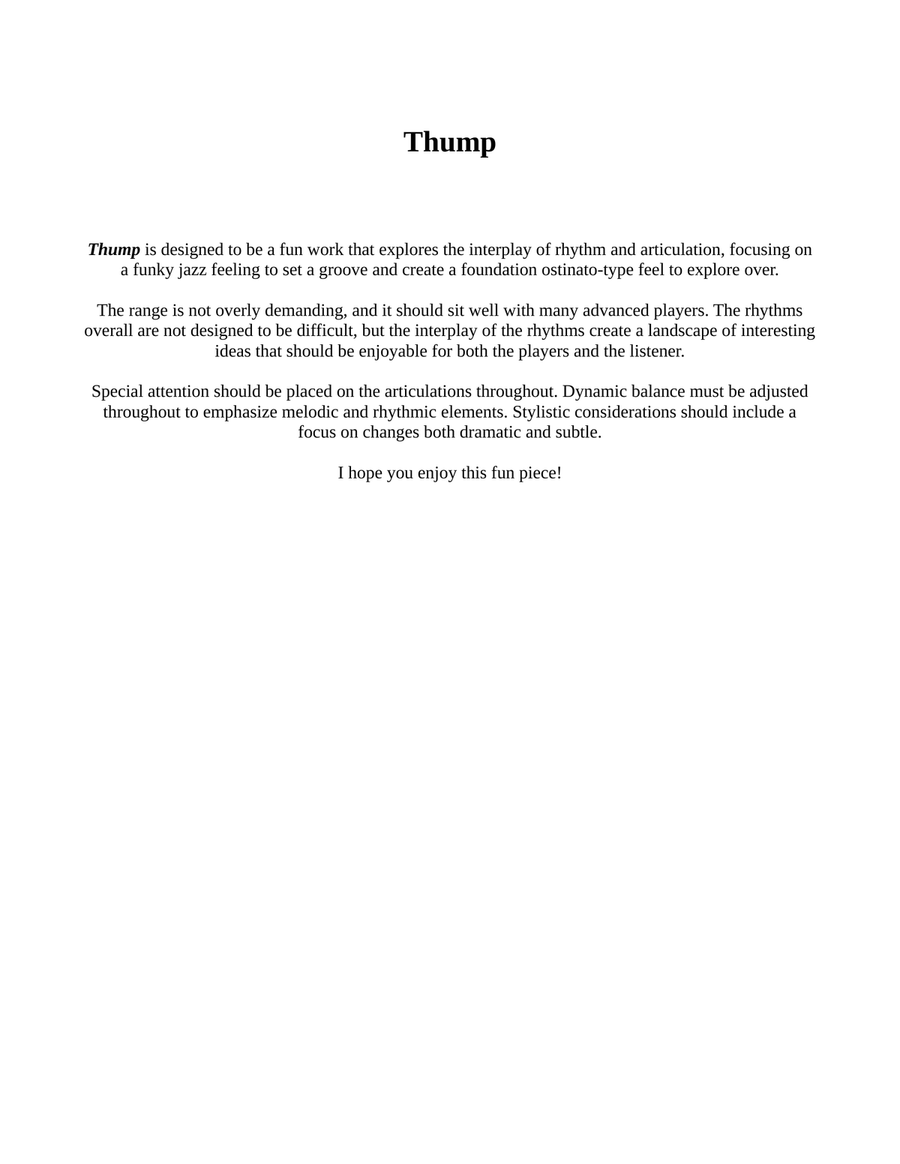 Thump for Tuba-Euphonium Quartet Brass Quartet scores gallery preview page 2