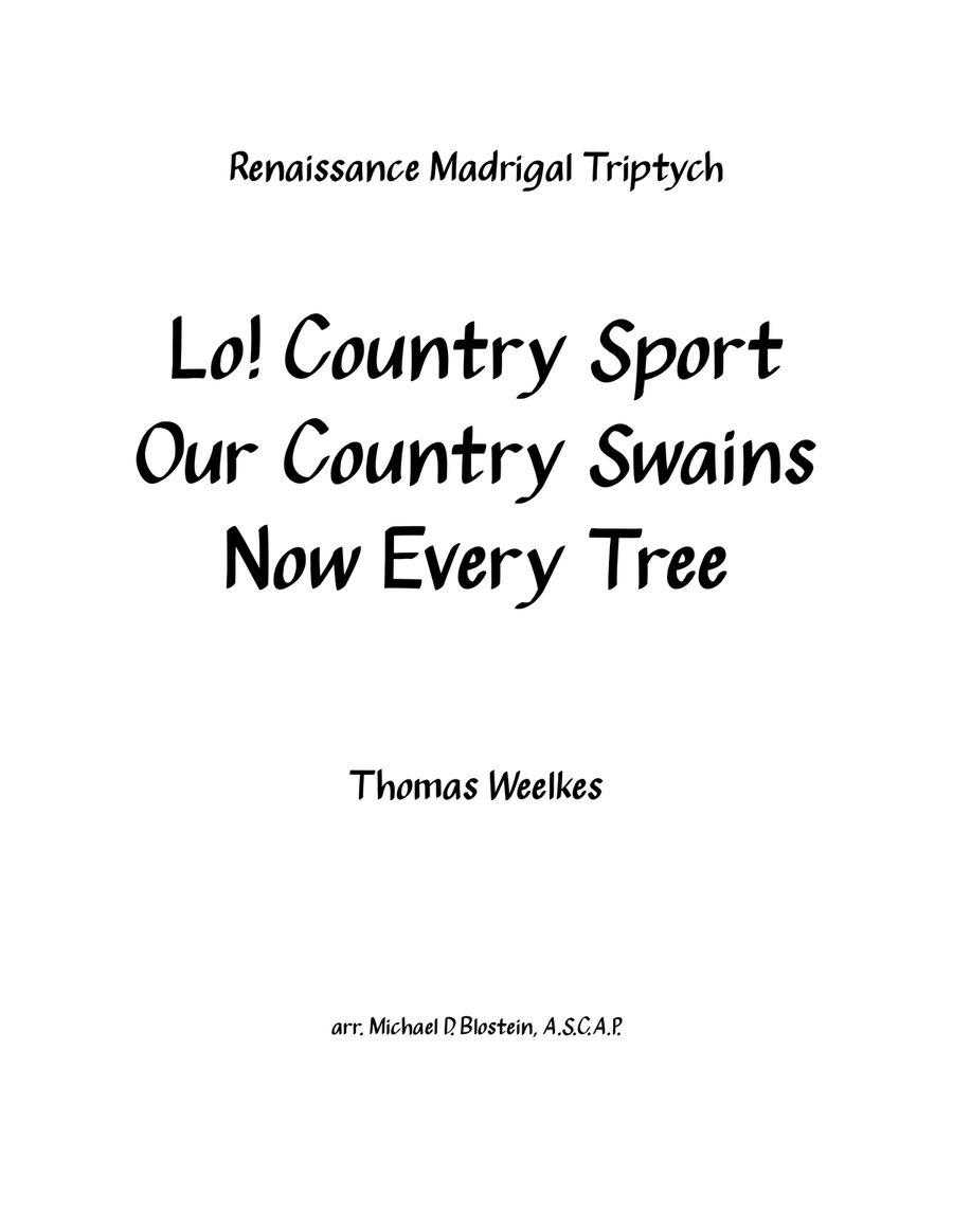 Renaissance Madrigal Triptych (score only) - Score Only Choir scores gallery preview page 1