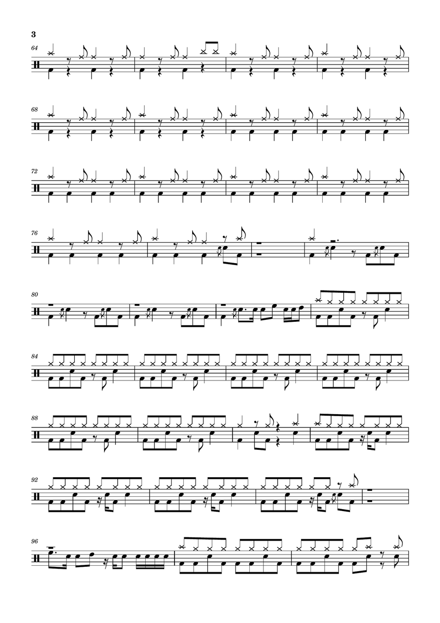 Unsung Unsung Drum Set scores gallery preview page 3