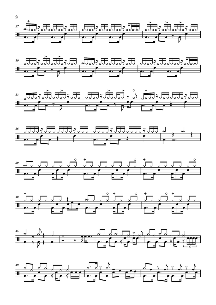 A Thousand Miles A Thousand Miles Drum Set scores gallery preview page 2