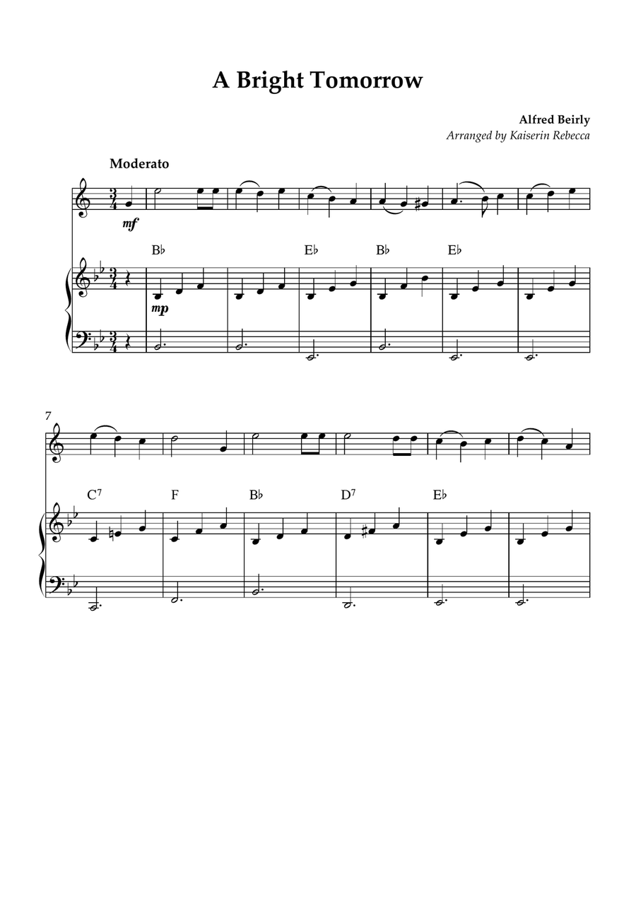 A Bright Tomorrow A Bright Tomorrow Tenor Saxophone scores gallery preview page 1