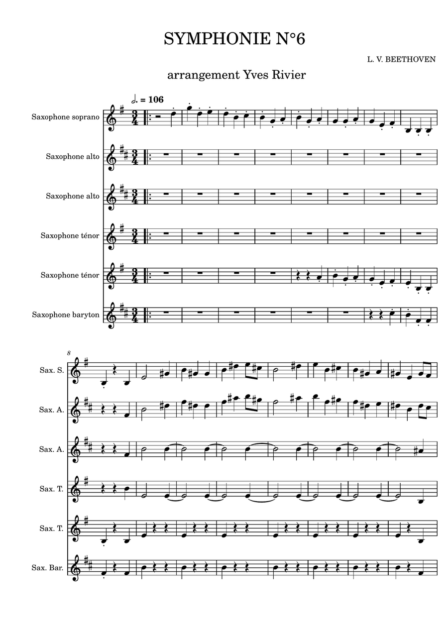 SYMPHONIE N 6 SYMPHONIE N 6 Full Orchestra scores gallery preview page 1