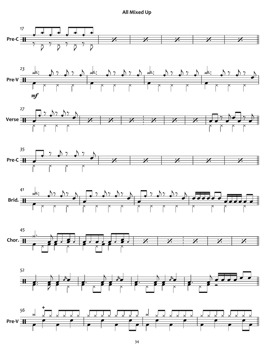All Mixed Up All Mixed Up Drum Set scores gallery preview page 2