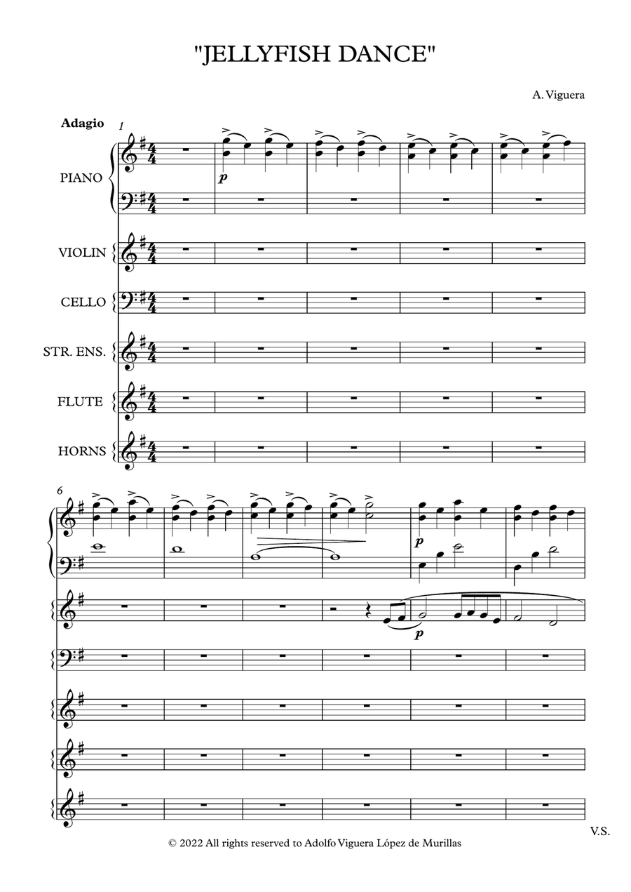 Jellyfish Dance Jellyfish Dance Small Ensemble scores gallery preview page 1