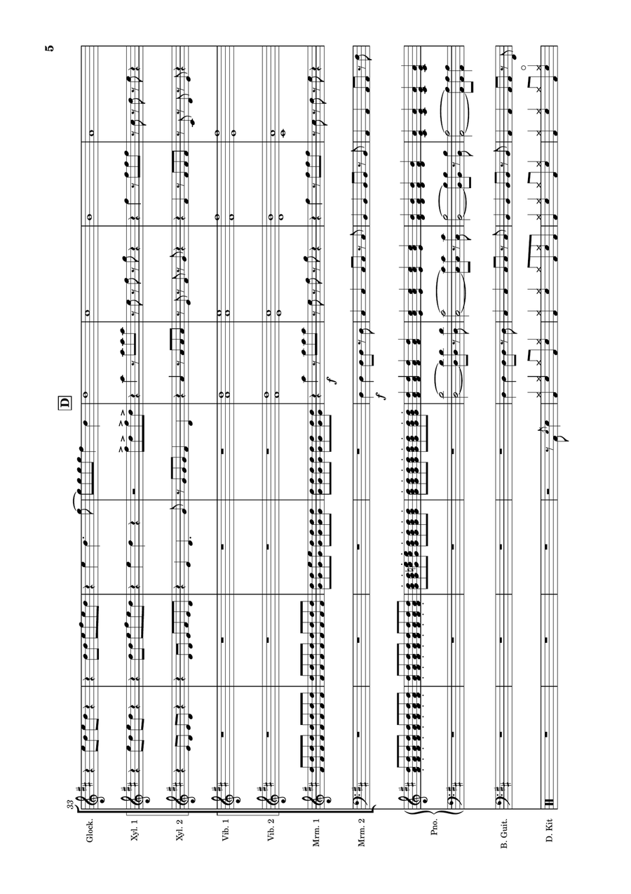 Mamma Mia Percussion Ensemble scores gallery preview page 5