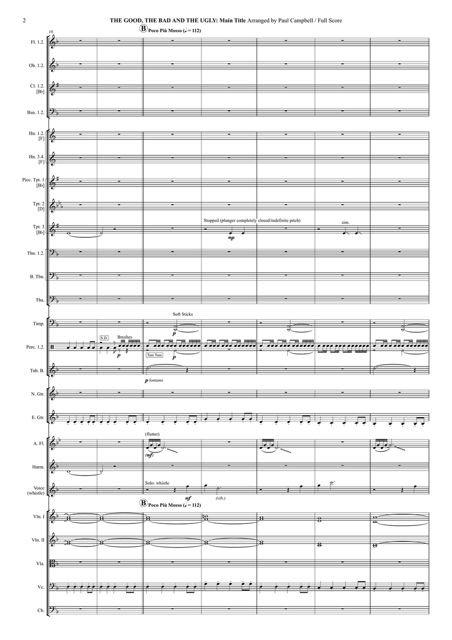 The Good, The Bad And The Ugly (Main Title) Full Orchestra scores gallery preview page 2