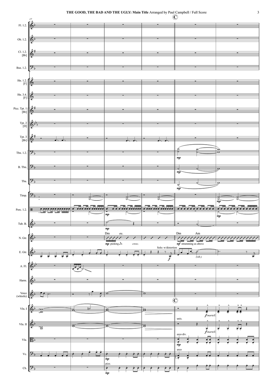 The Good, The Bad And The Ugly (Main Title) Full Orchestra scores gallery preview page 3