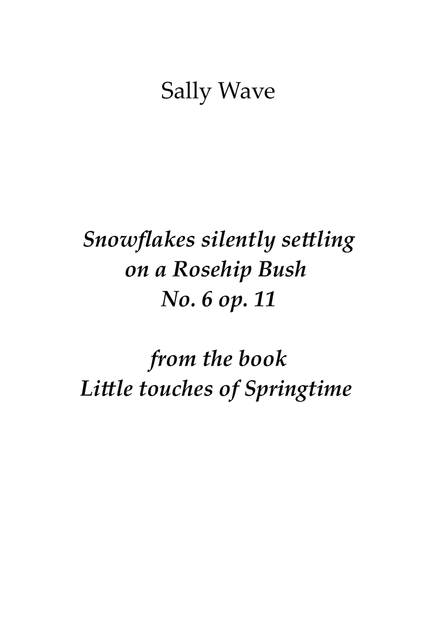 Snowflakes silently settling on a Rosehip Bush op. 11 No. 6 Easy Piano scores gallery preview page 1