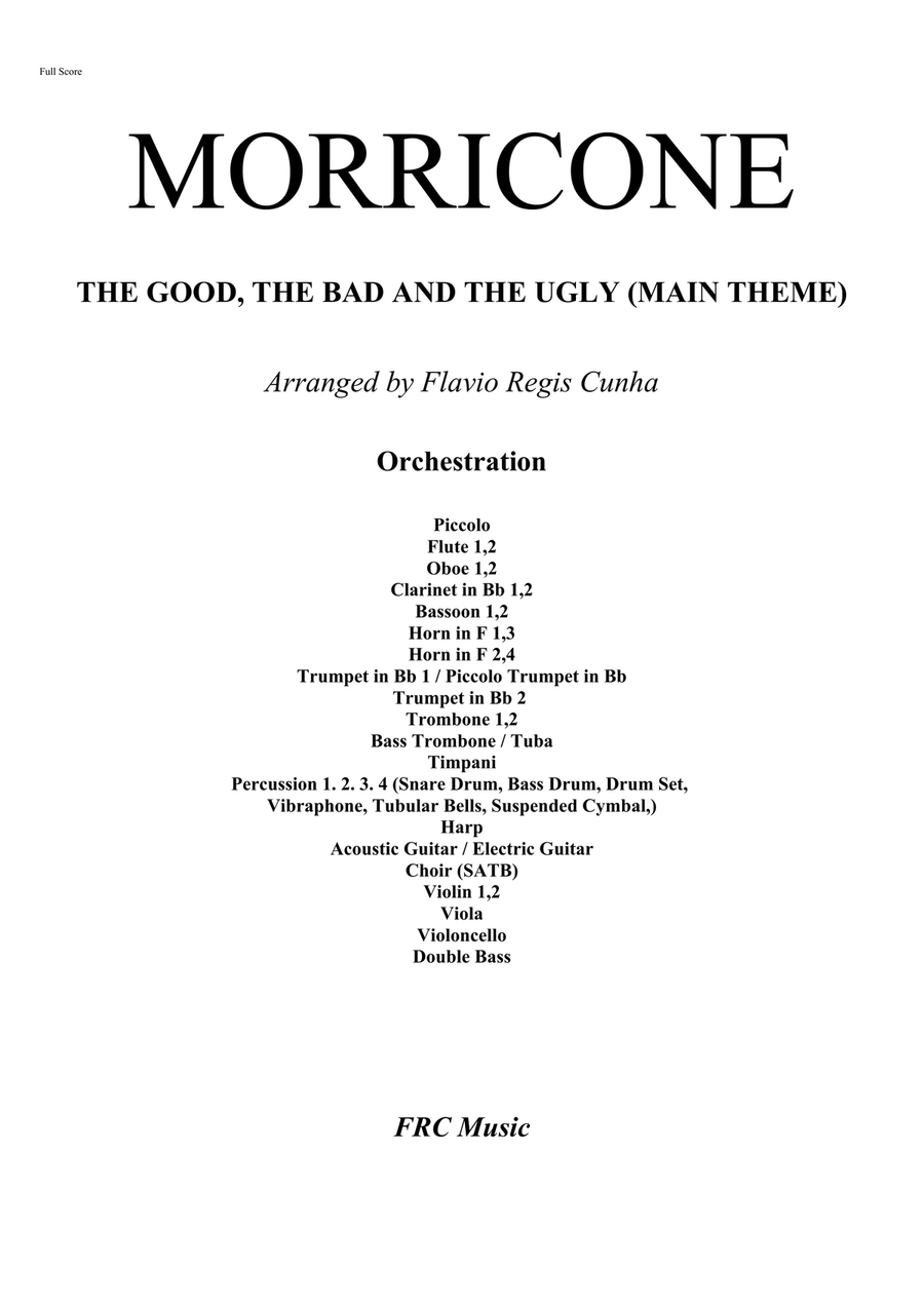The Good, The Bad And The Ugly (Main Title) Full Orchestra scores gallery preview page 2