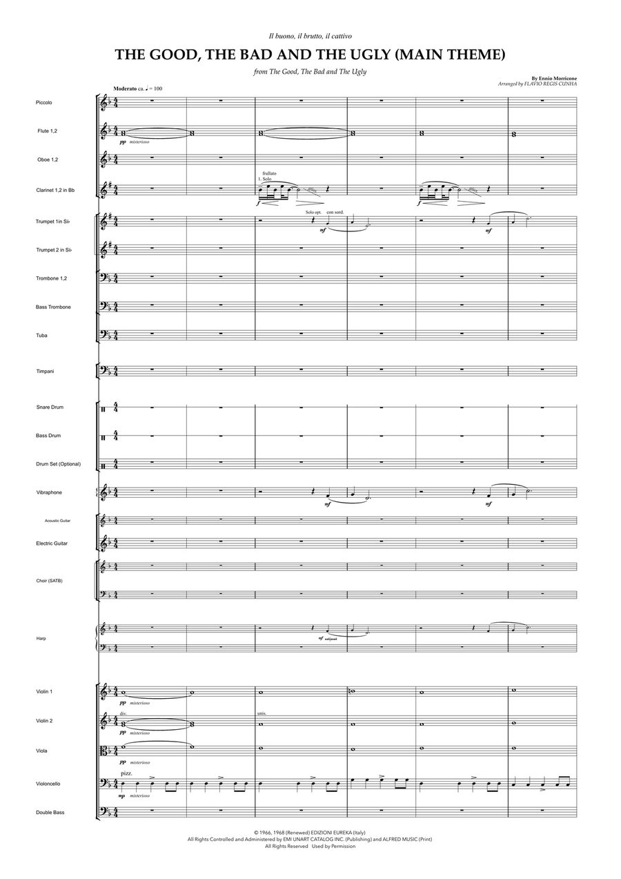 The Good, The Bad And The Ugly (Main Title) Full Orchestra scores gallery preview page 3