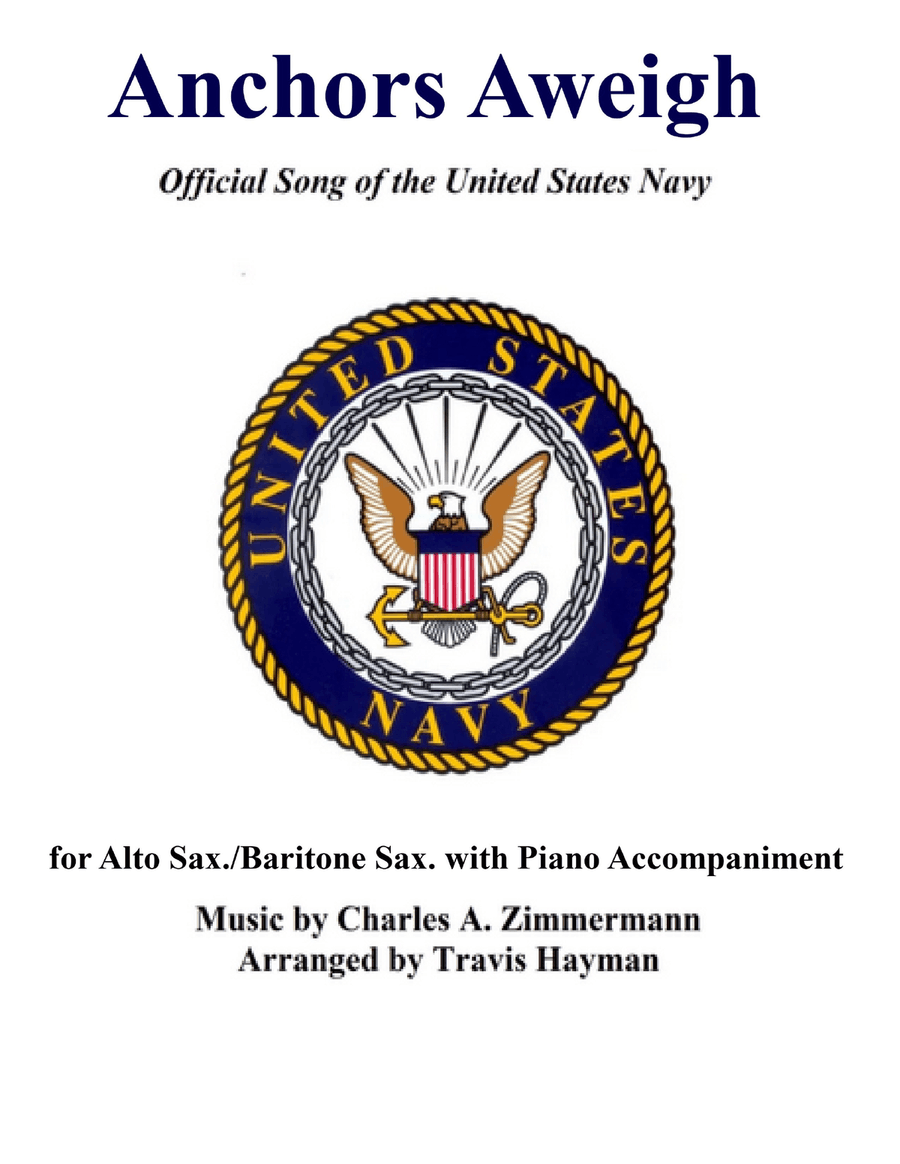 Anchors Aweigh - for Alto Sax./Baritone Sax. with Piano Accompaniment Baritone Saxophone scores gallery preview page 1