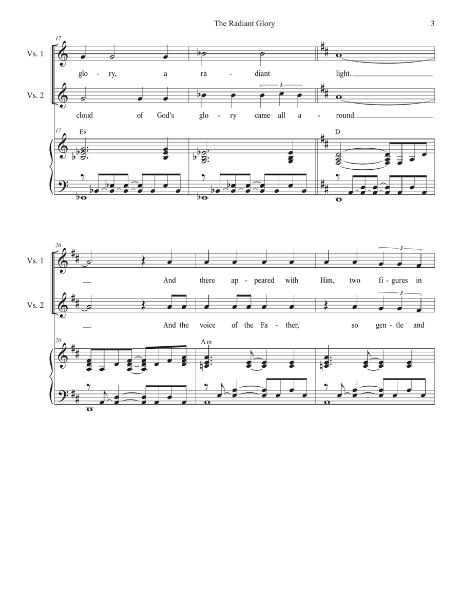 The Radiant Glory (Unison choir) Unison Choir scores gallery preview page 3