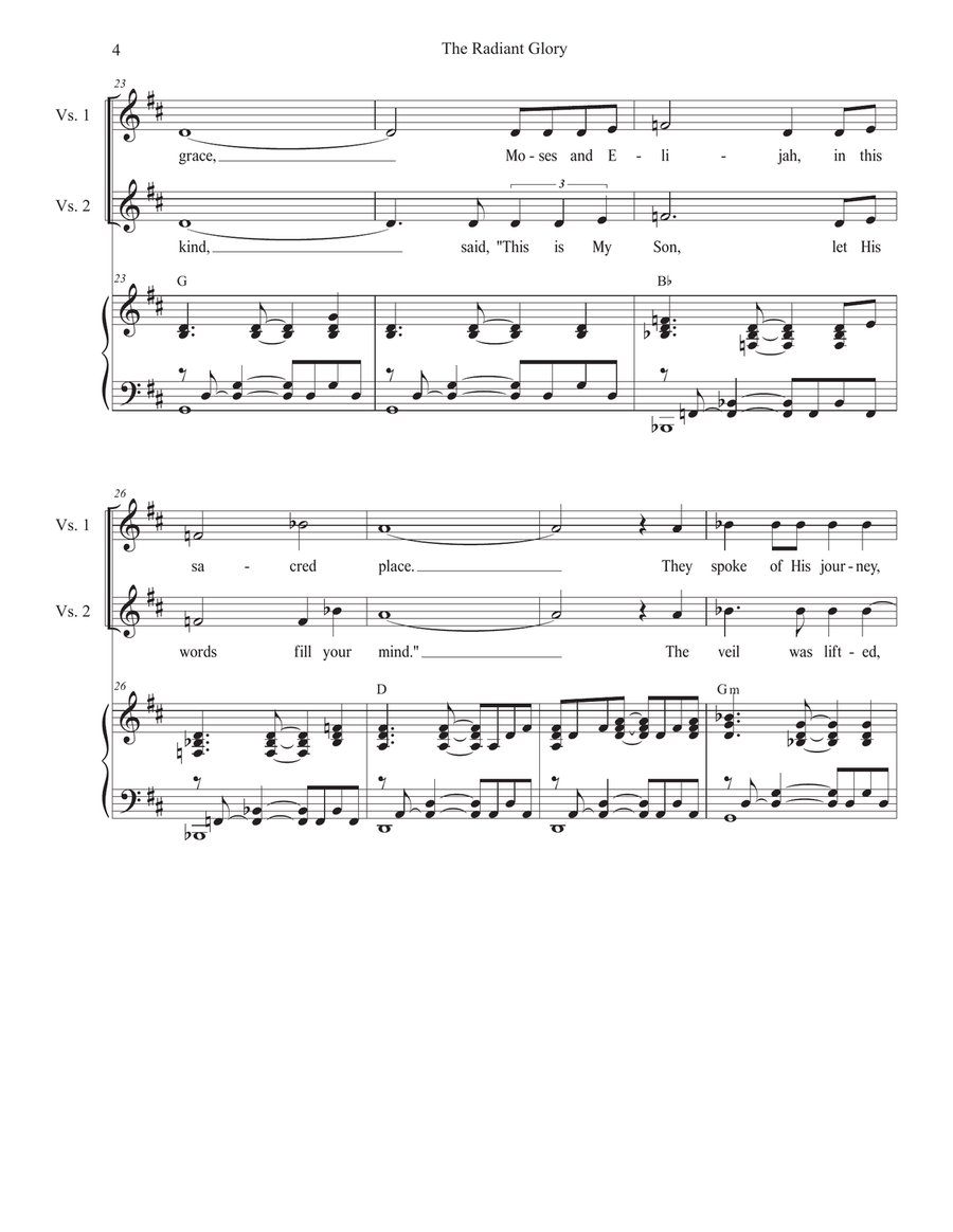 The Radiant Glory (Unison choir) Unison Choir scores gallery preview page 4