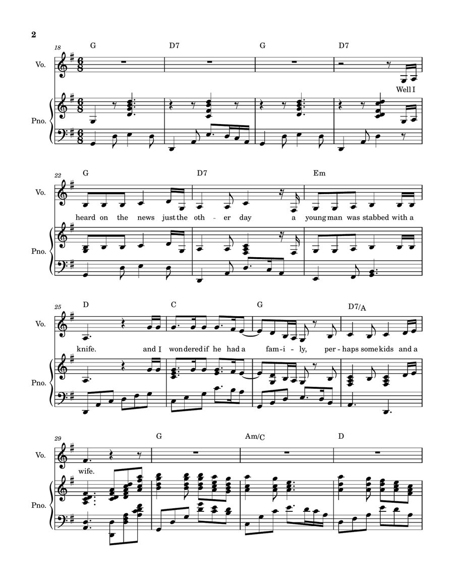 Peace Be With You in All You Do Piano, Vocal scores gallery preview page 2