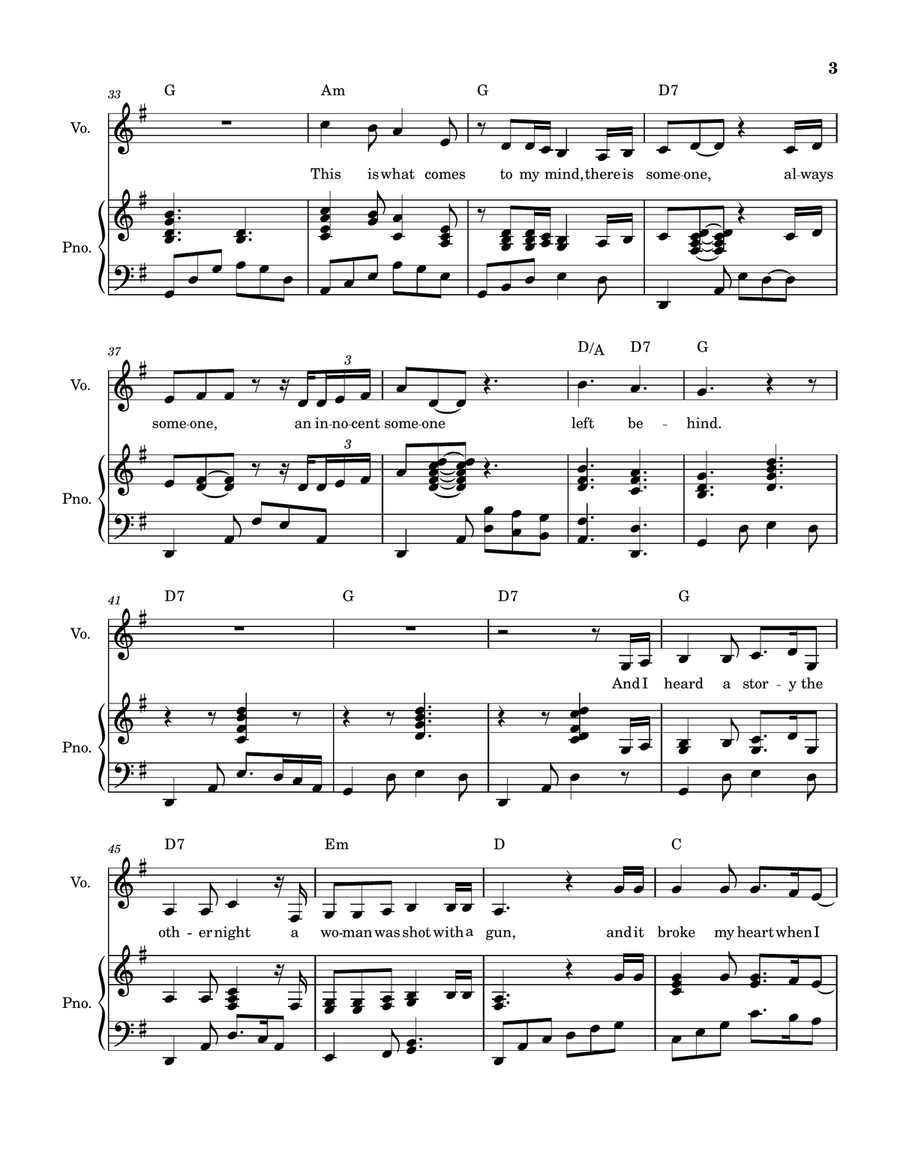 Peace Be With You in All You Do Piano, Vocal scores gallery preview page 3