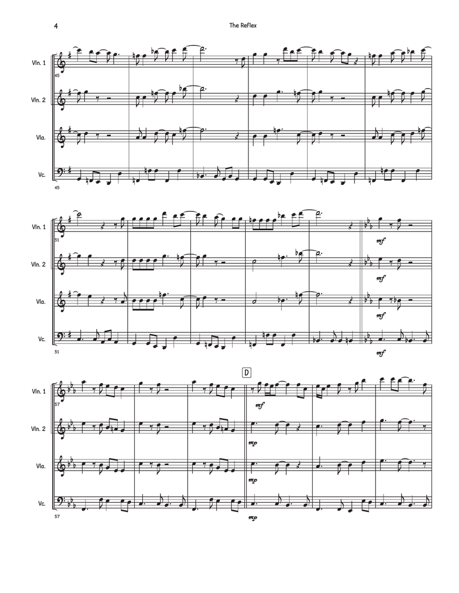 The Reflex The Reflex String Quartet scores gallery preview page 4