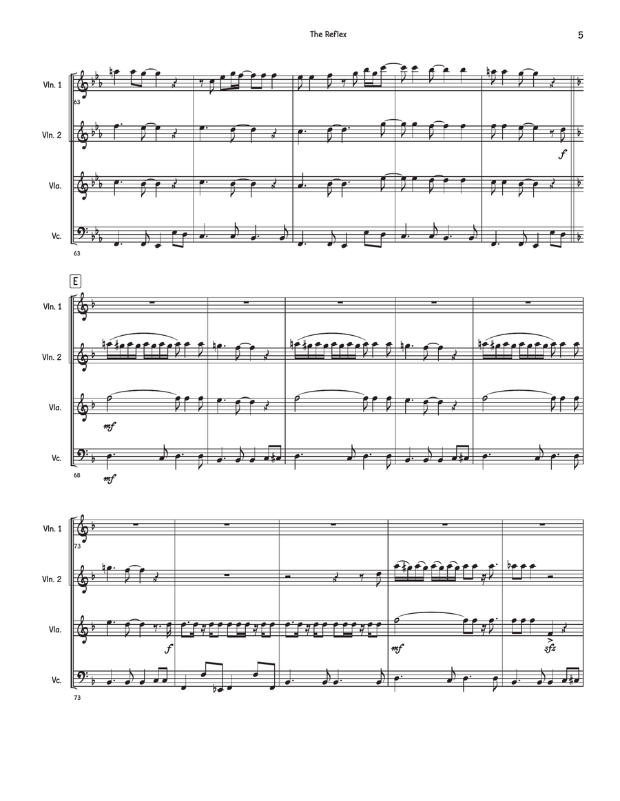The Reflex The Reflex String Quartet scores gallery preview page 5