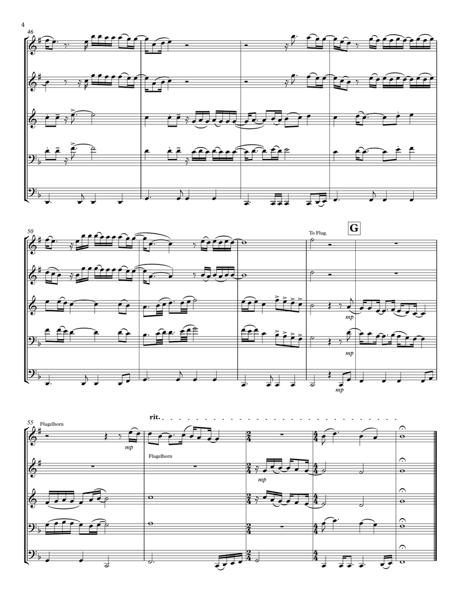 Close Your Eyes Close Your Eyes Brass Quintet scores gallery preview page 4