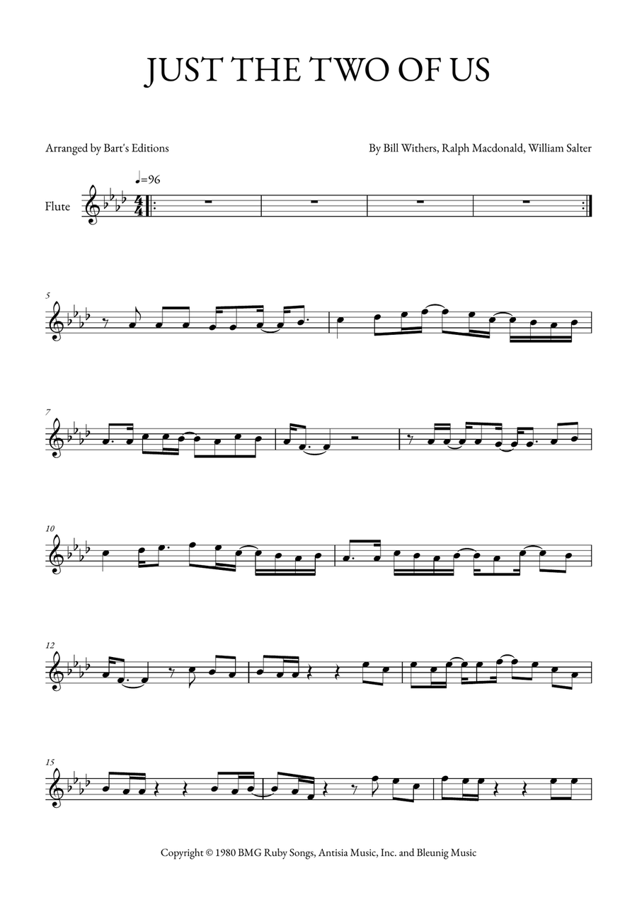 Just The Two Of Us Just The Two Of Us Flute Solo scores gallery preview page 1
