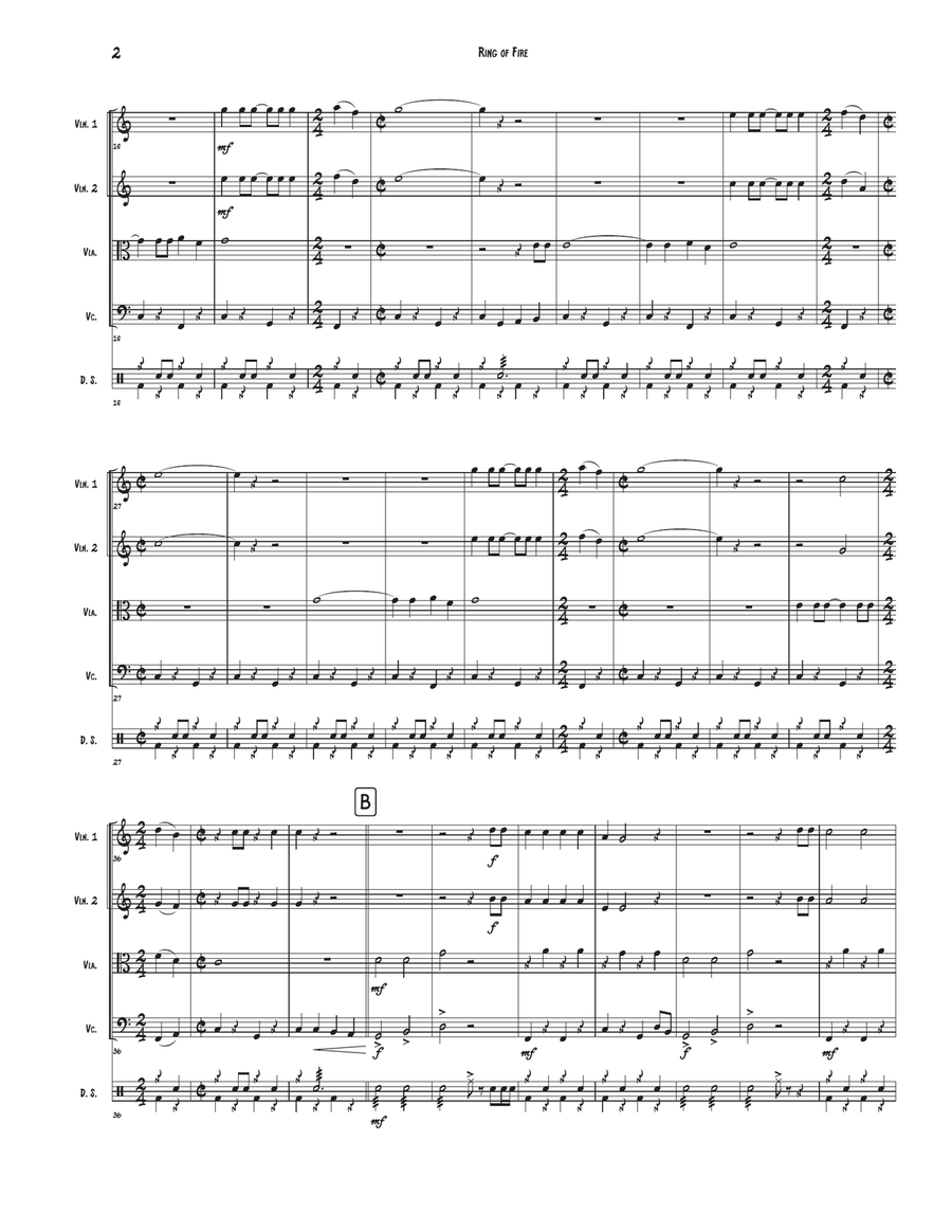 Ring Of Fire Ring Of Fire String Quartet scores gallery preview page 2