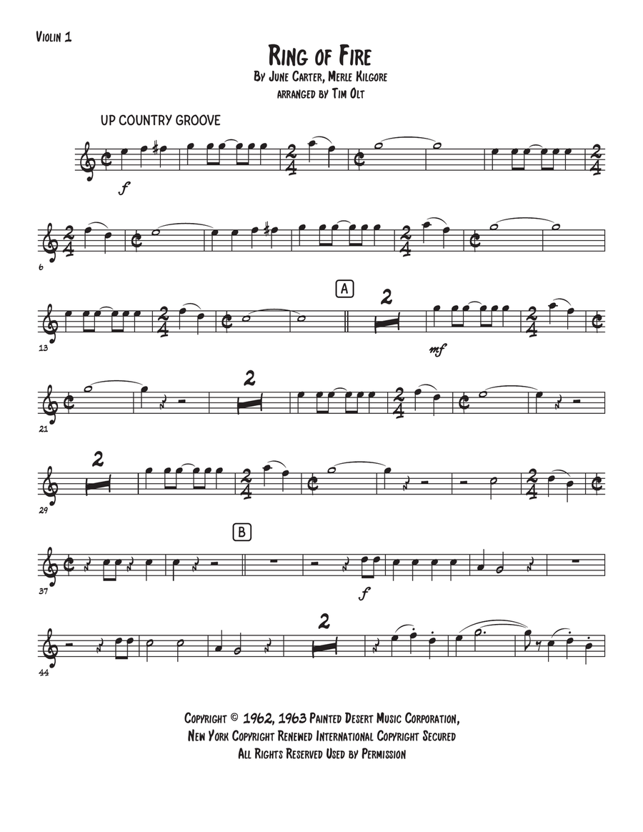 Ring Of Fire Ring Of Fire String Quartet scores gallery preview page 6