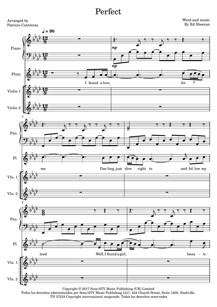 Perfect Perfect Small Ensemble scores gallery preview page 1