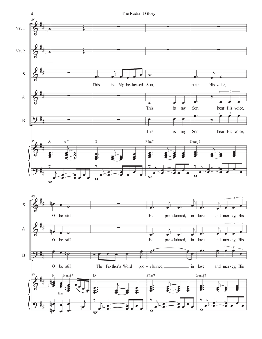 The Radiant Glory (SAB) 3-Part scores gallery preview page 4