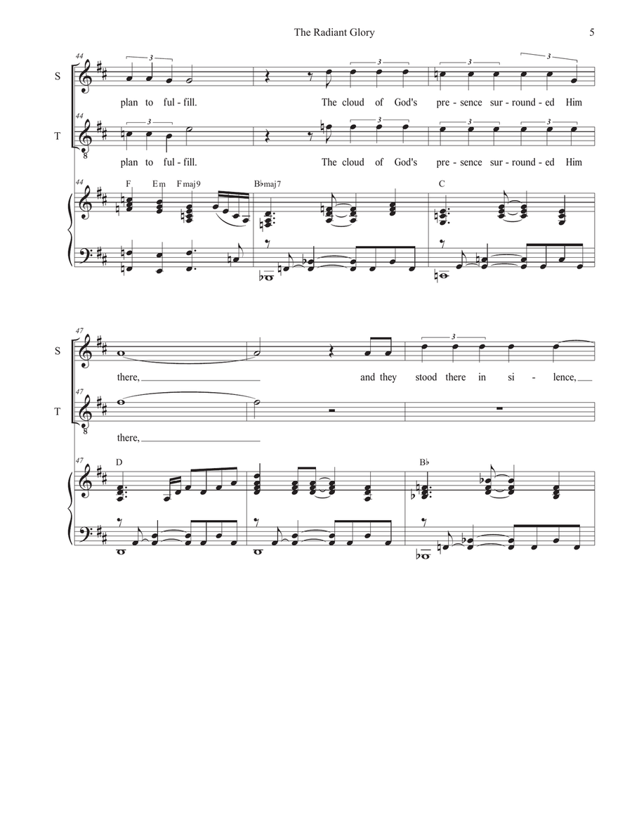 The Radiant Glory (2-part choir - (Soprano and Tenor) 2-Part scores gallery preview page 5