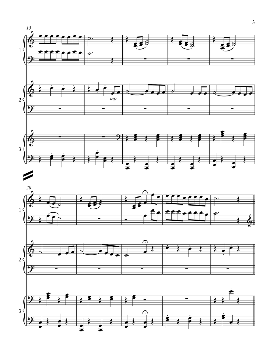 Heaven Medley Piano Duet scores gallery preview page 4