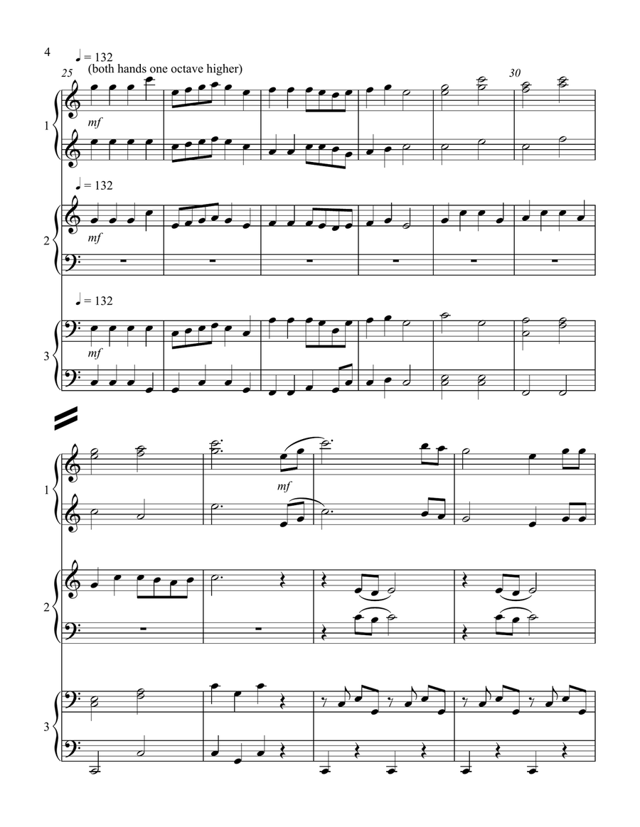Heaven Medley Piano Duet scores gallery preview page 5