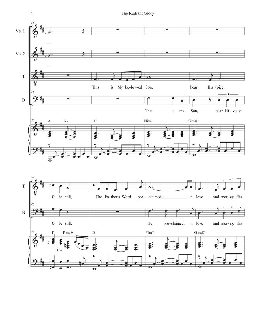 The Radiant Glory (2-part choir - (TB) TB scores gallery preview page 4