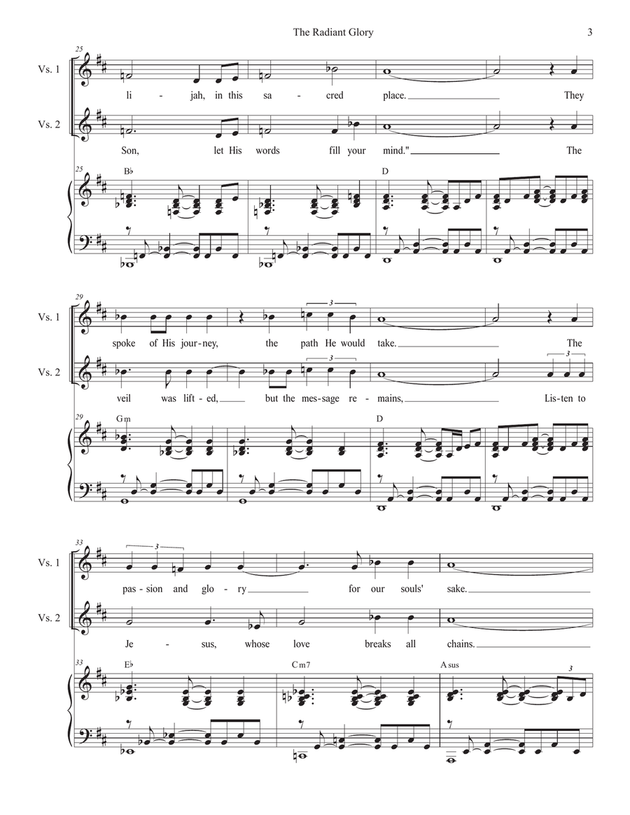 The Radiant Glory (2-part choir - (SA) SA scores gallery preview page 3
