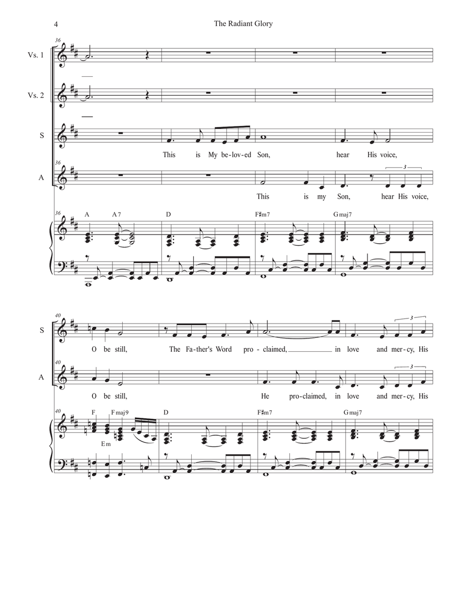 The Radiant Glory (2-part choir - (SA) SA scores gallery preview page 4