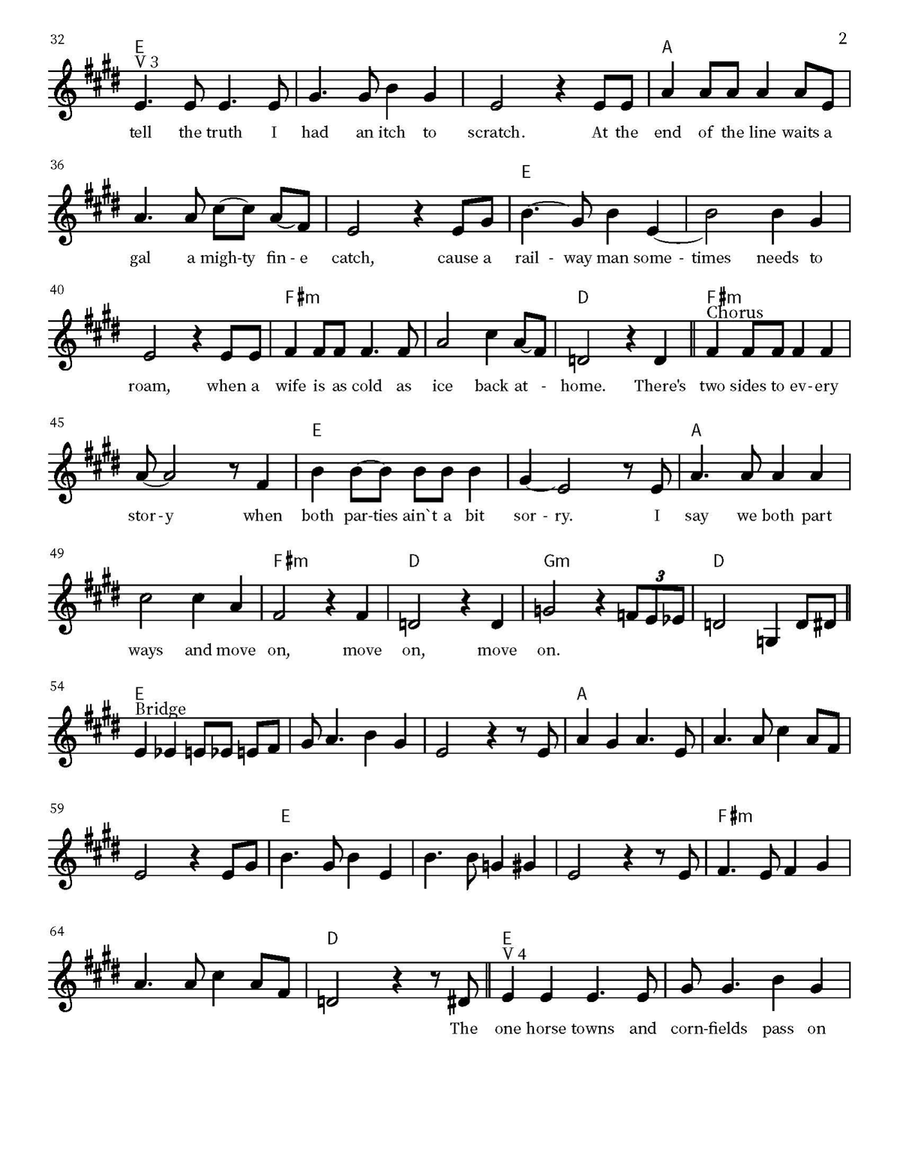 Move On Acoustic Guitar scores gallery preview page 3