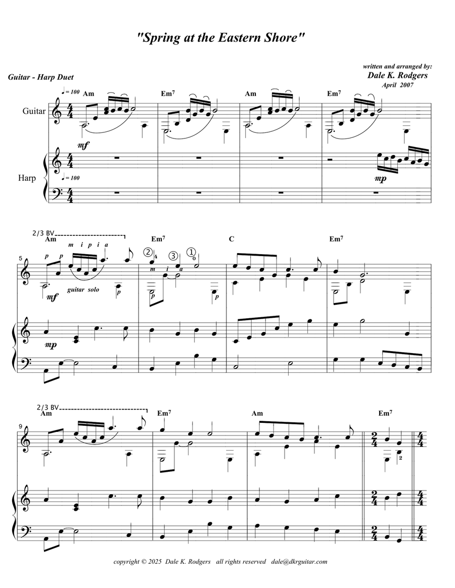 Spring at the Eastern Shore Chamber Music scores gallery preview page 1