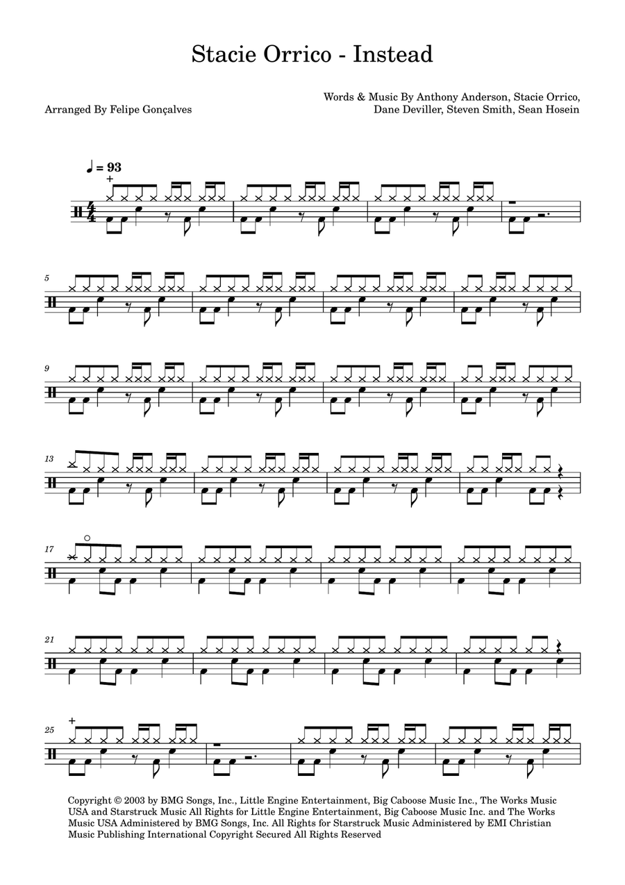 Instead Instead Drum Set scores gallery preview page 1