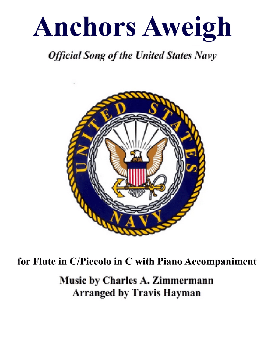 Anchors Aweigh - for Flute in C/Piccolo in C with Piano Accompaniment Flute scores gallery preview page 1