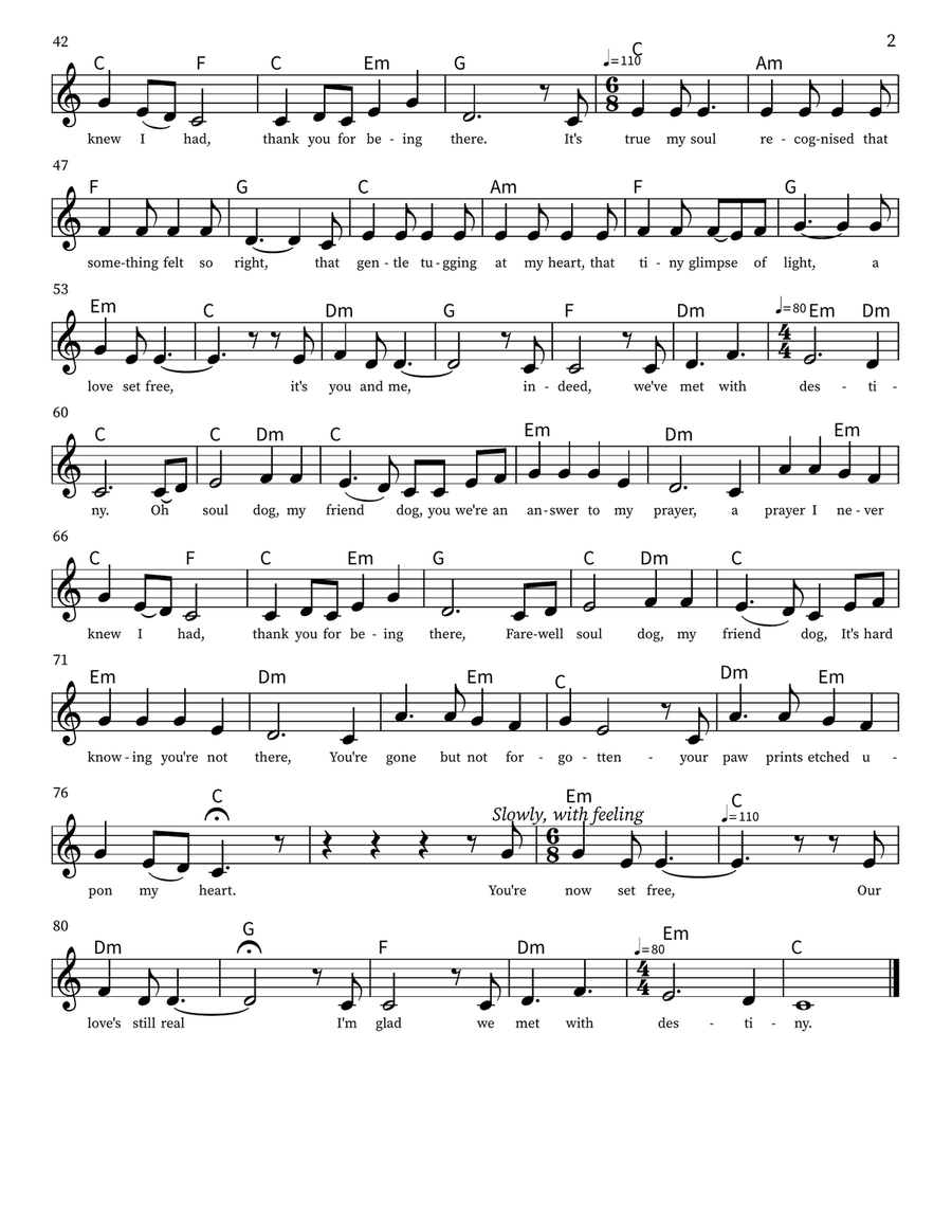 Soul Dog Piano, Vocal scores gallery preview page 2