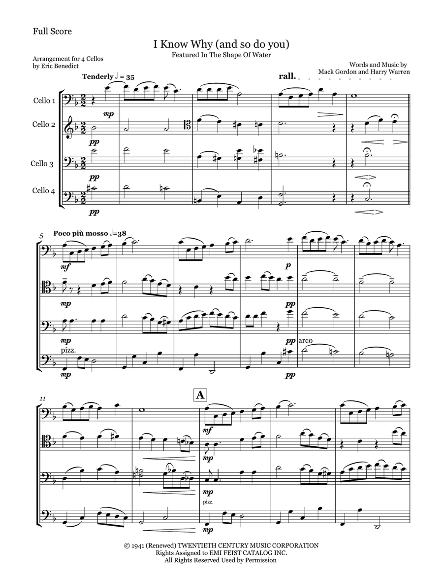 I Know Why (And So Do You) String Quartet scores gallery preview page 1