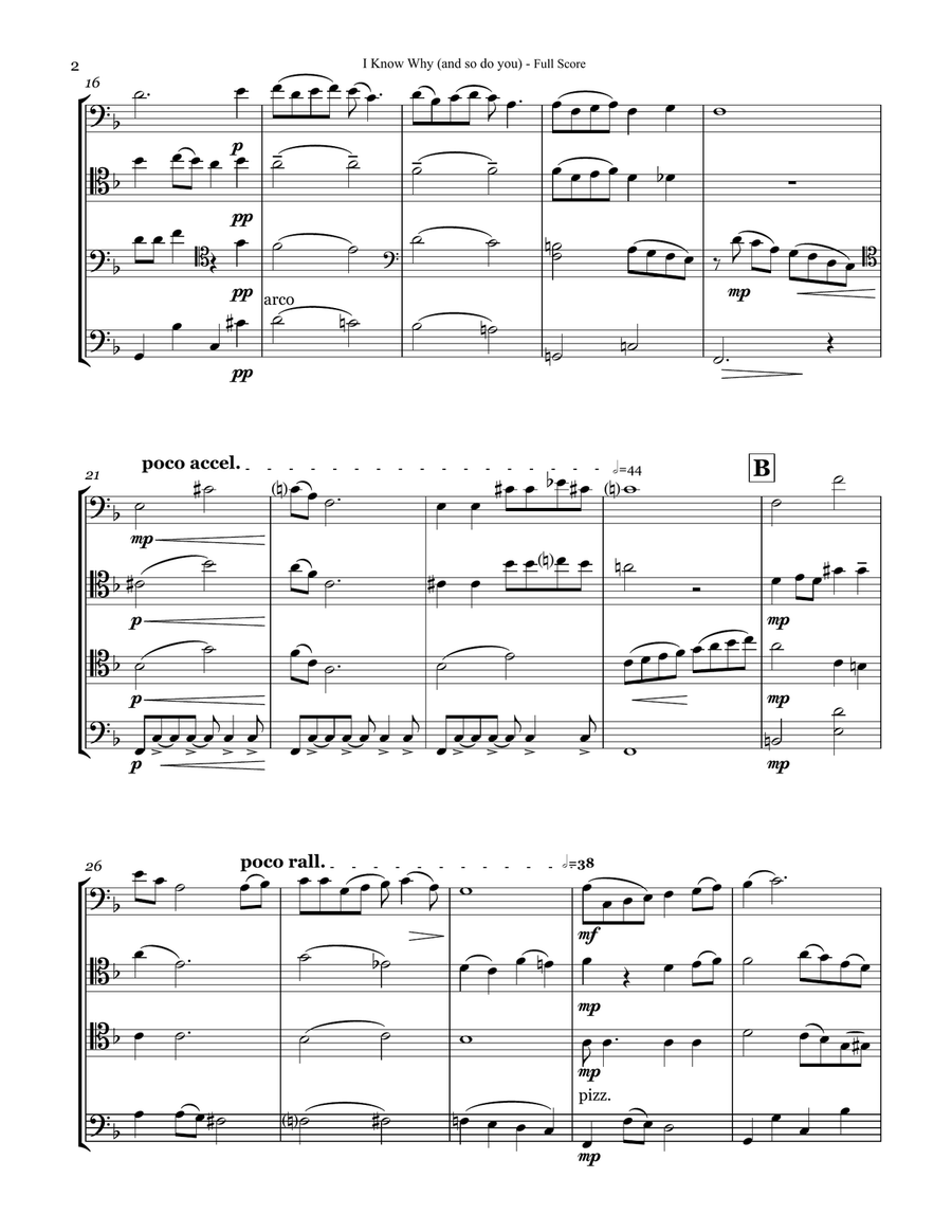 I Know Why (And So Do You) String Quartet scores gallery preview page 2