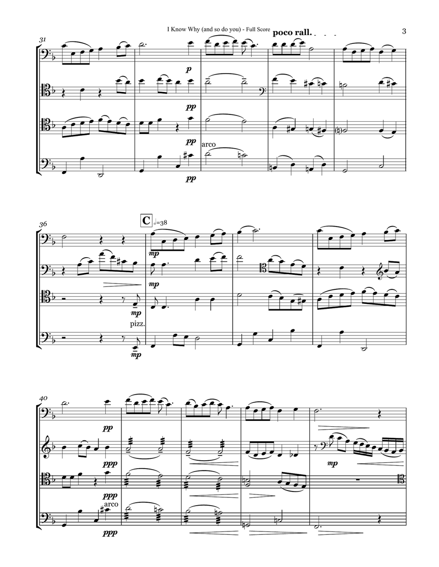 I Know Why (And So Do You) String Quartet scores gallery preview page 3