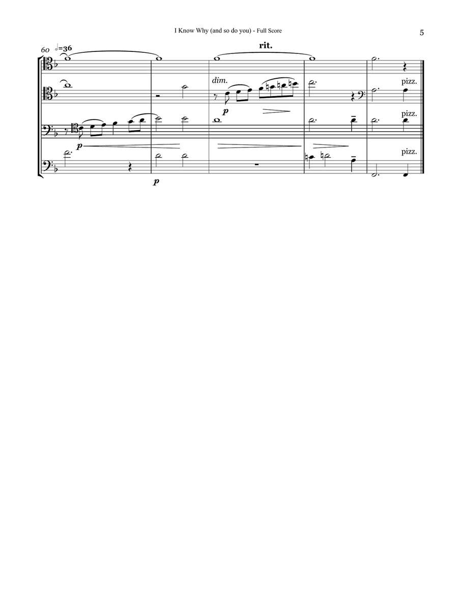 I Know Why (And So Do You) String Quartet scores gallery preview page 5