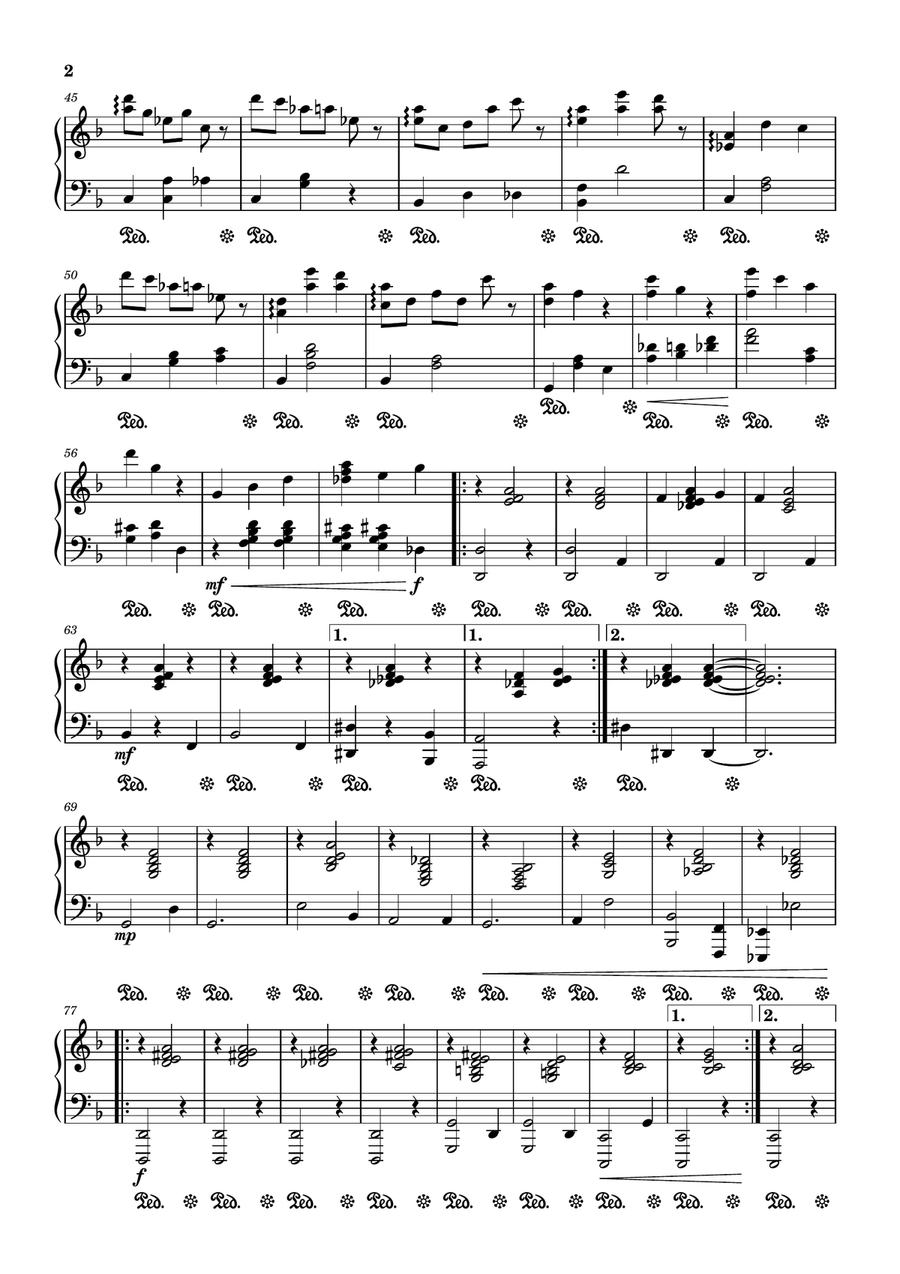Wiege — Whisty Wiege — Whisty Piano Solo scores gallery preview page 2