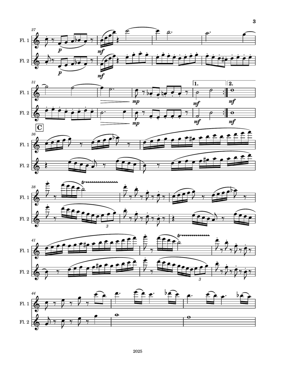 Wild Wind Desert Wild Wind Desert Flute Duet scores gallery preview page 3
