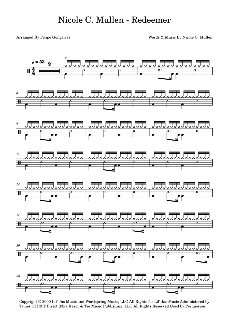 Redeemer Redeemer Drum Set scores gallery preview page 1