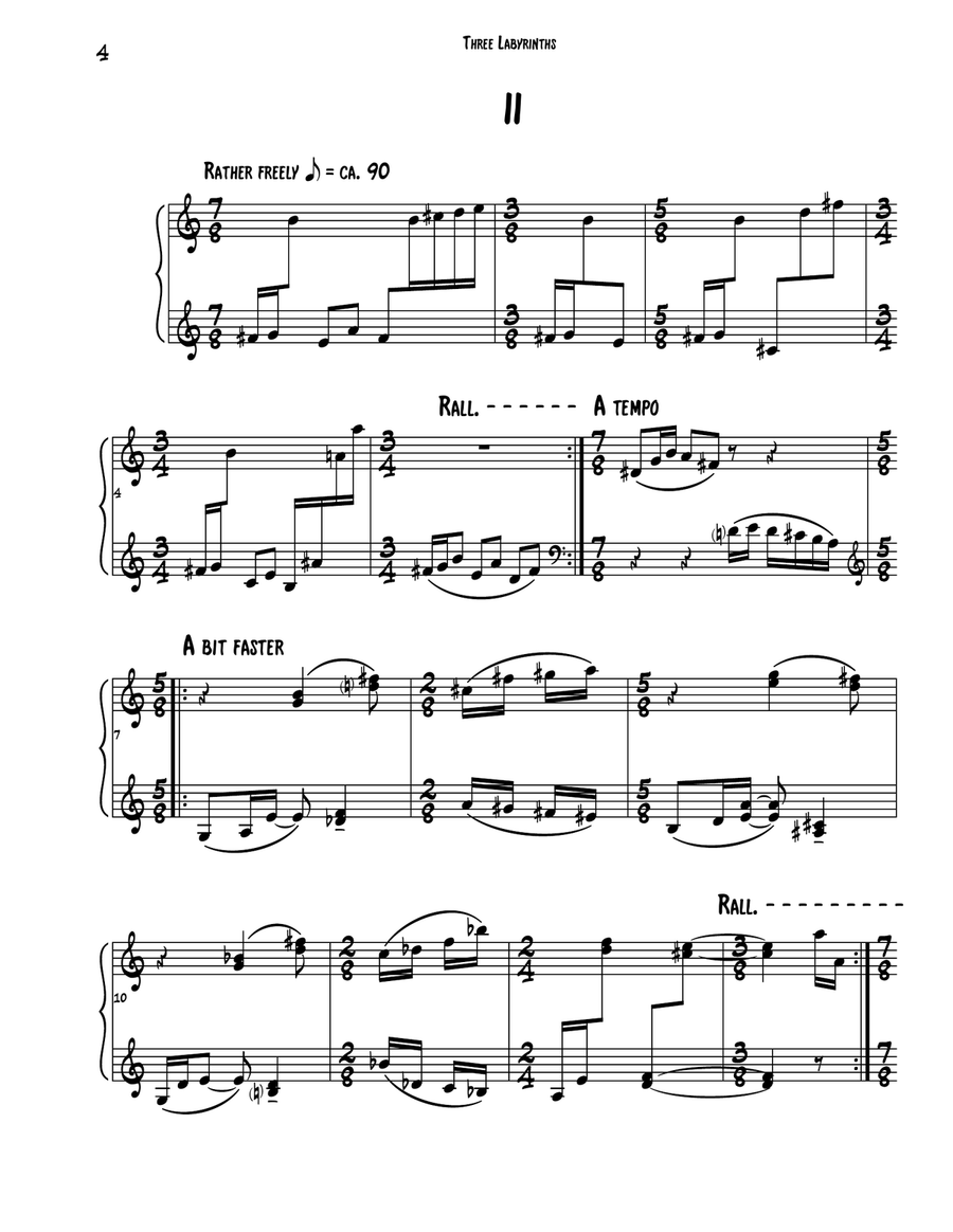 Three Labyrinths (for Clavichord) Harpsichord scores gallery preview page 4