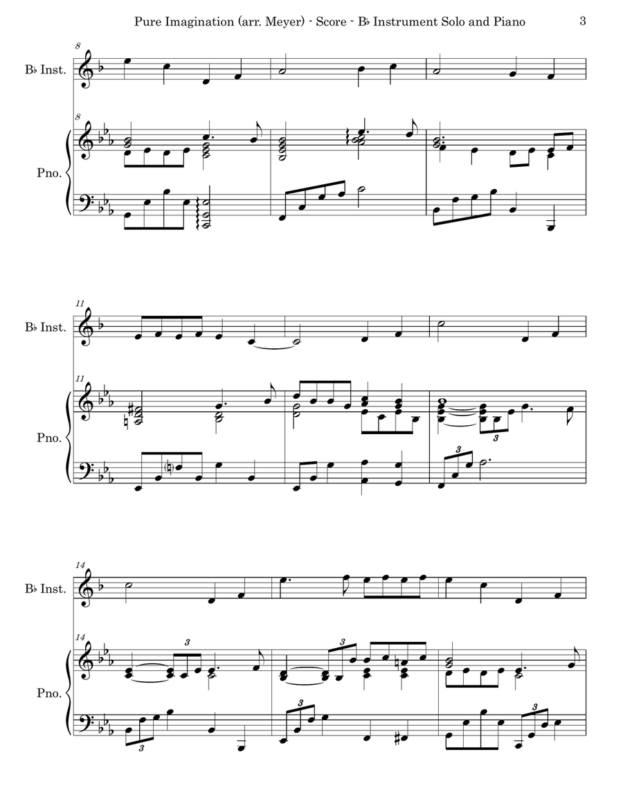 Pure Imagination Piano scores gallery preview page 3